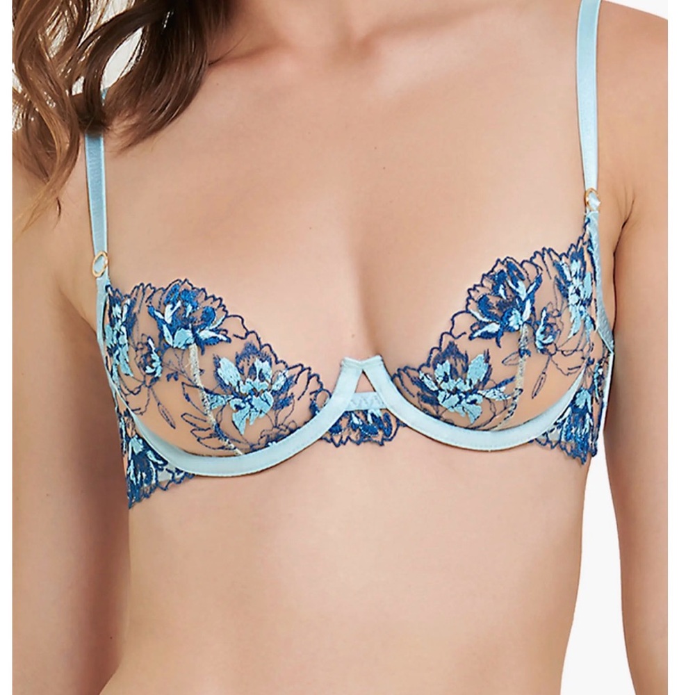 Bluebella -NWT Blue Floral Lace Bra Size 30A